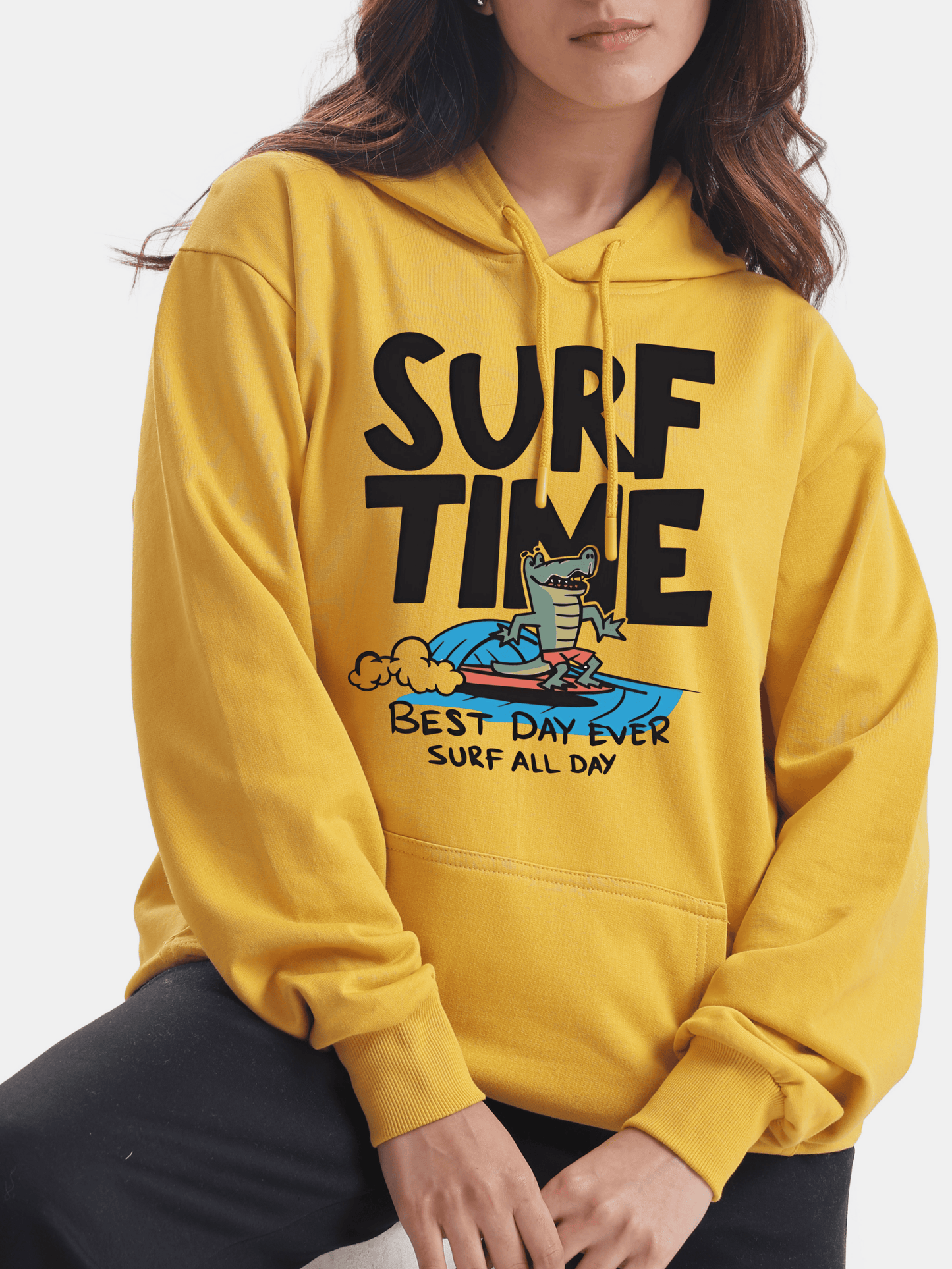 Surf Time With Funny little Crocodile