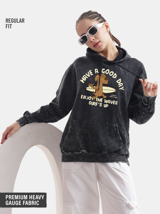 Sunset Surf Vibes With Little Dog