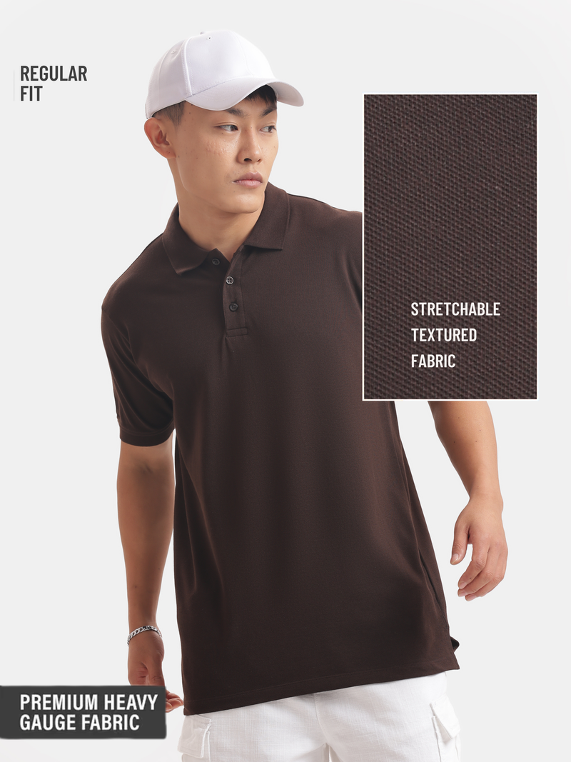 Solid : Coffee Brown Polo