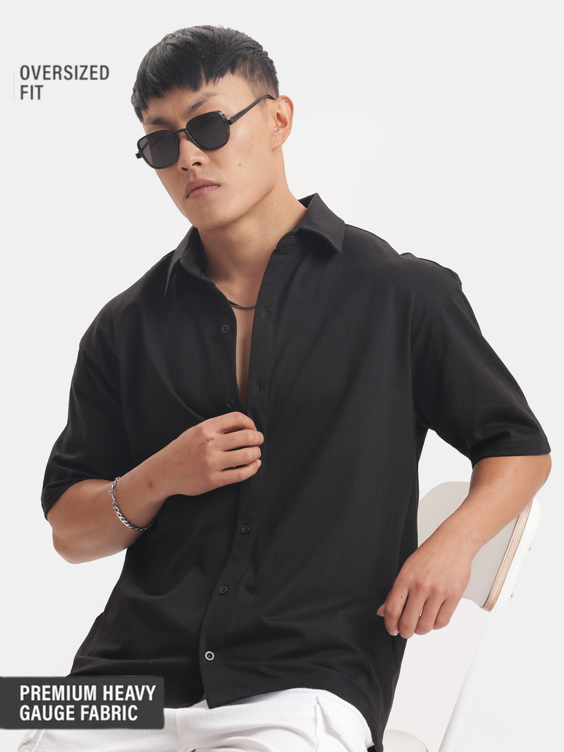 Solid : Black Shirt