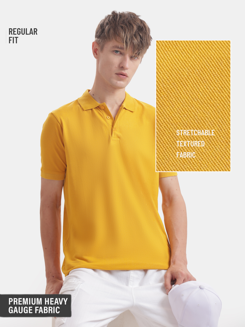 Solid : Mustard Yellow Polo