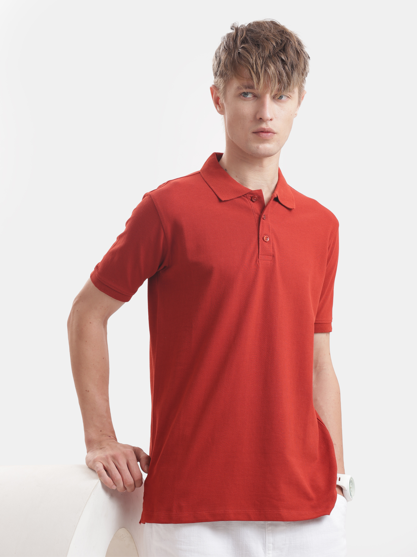 Solid : Brick Red Polo