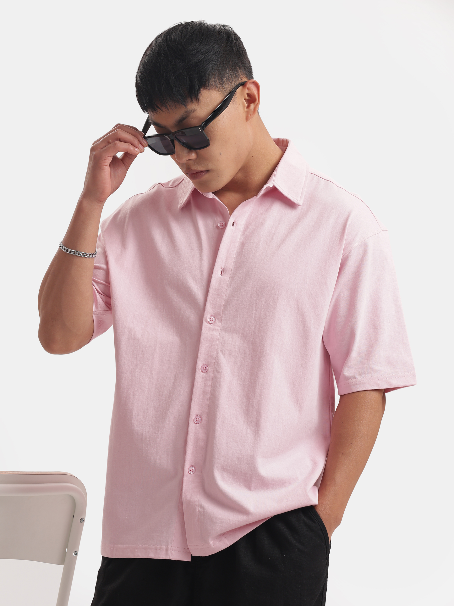 Solid : Baby Pink Shirt