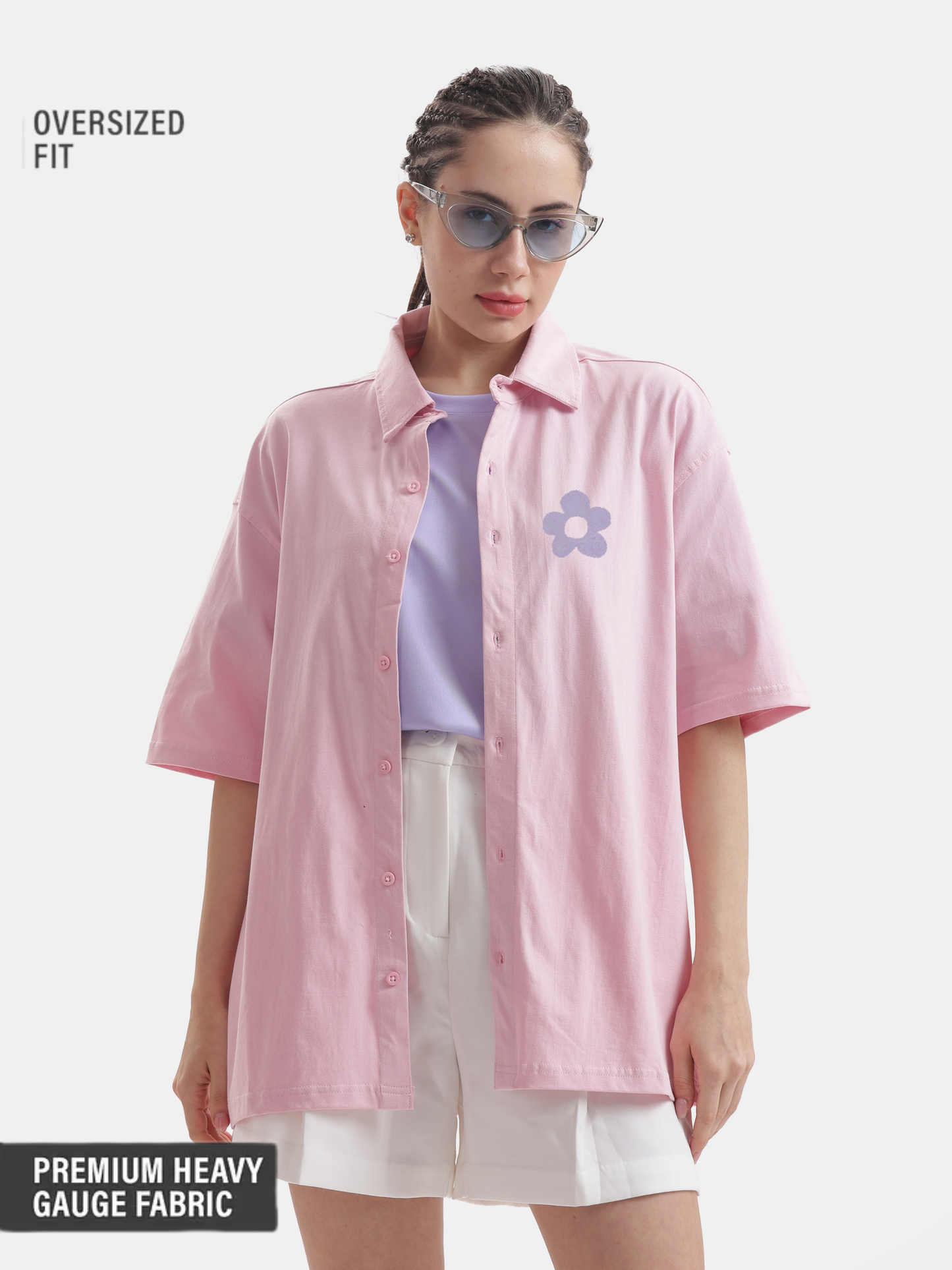 Beach Vibes : Flower Embroidery Shirt